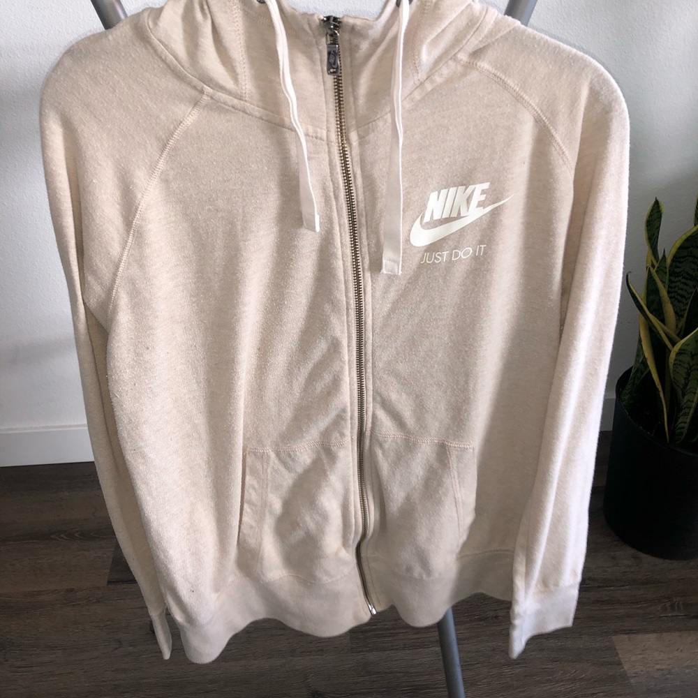 Tan Nike Zip Up Hoodie